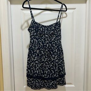 Hollister blue floral corset top mini dress size xl